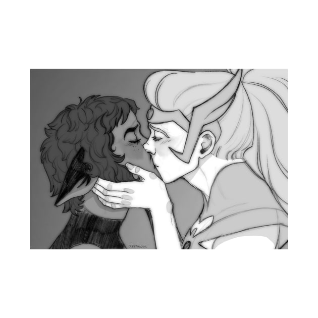 Catradora kiss by Ocre, the owl