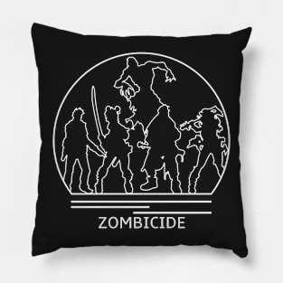 Zombicide Minimalist Line Drawing - Board Game Inspired Graphic - Tabletop Gaming  - BGG Pillow