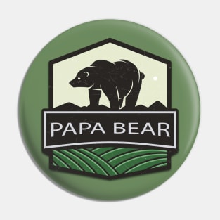 Papa Bear Father's Day Shirt Pin