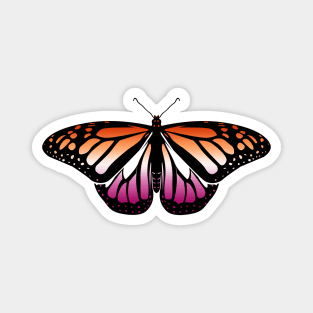 Lesbian Pride Butterfly Magnet