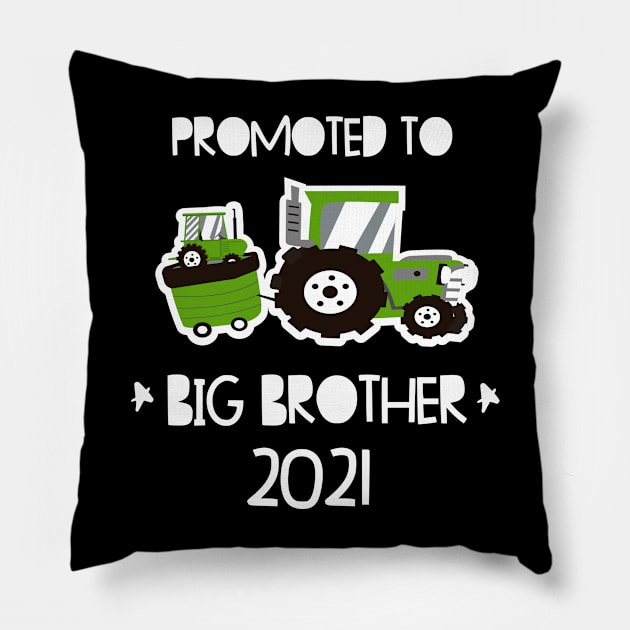 Promoted to Big brother tractor announcing pregnancy 2021 Pillow by alpmedia