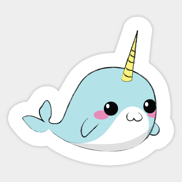 Cute Baby Whale Unicorn Cute Baby Whale Unicorn Aufkleber