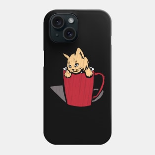 Cute cat in a mug Phone Case