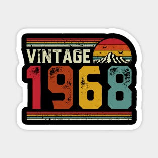 Vintage 1968 Birthday Gift Retro Style Magnet
