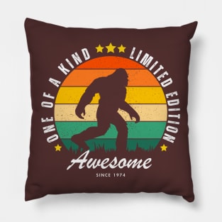 Vintage Bigfoot July 1974 50th Birthday Pillow