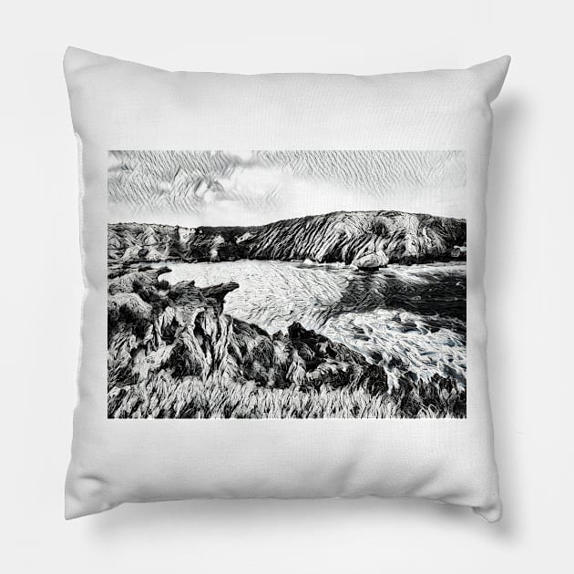 The Flowing Stream Pillow by PsyCave