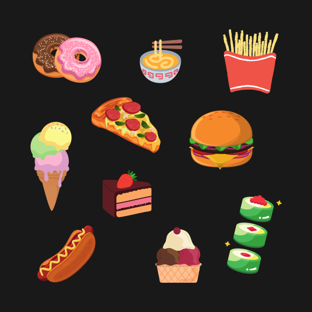 Fun Food Sticker Pack by Tee's Tees