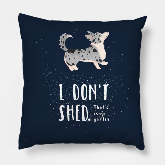 Corgi Glitter - Cardigan Welsh Corgi Pillow by CorinnaSchlachter