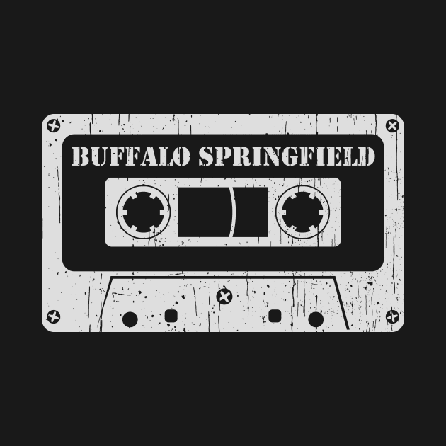 Buffalo Springfield - Vintage Cassette White by FeelgoodShirt