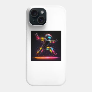 Dancing Robot Neon Art Phone Case