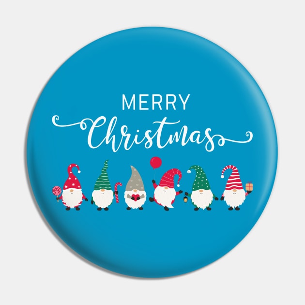 Merry Christmas Gnomes Pin by RefinedApparelLTD