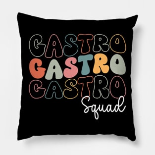 Gastro Squad Retro Groovy Design For Doctor Gastroenterology Pillow