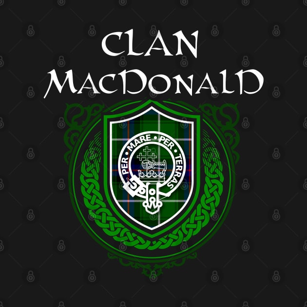 Clan MacDonald Surname Scottish Clan Tartan Crest Badge by Celtic Folk