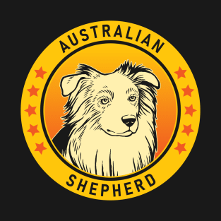 Australian Shepherd Dog Portrait T-Shirt