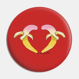 Strawberry Banana Heart Pin