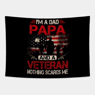 I'm A Dad Grandpa T-Shirt Veteran Father's Day Tapestry