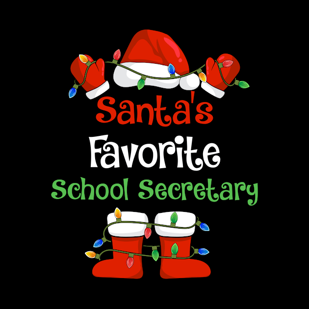 Santa's Favorite School Secretary Funny Christmas Pajamas by cloverbozic2259lda