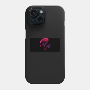 The Digital Marble on Black Phone Case