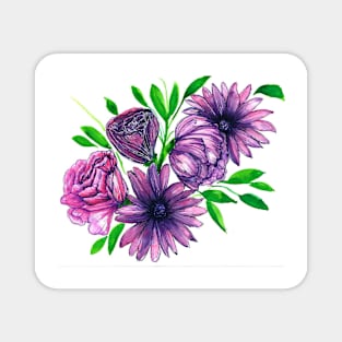 Purple Bouquet Magnet