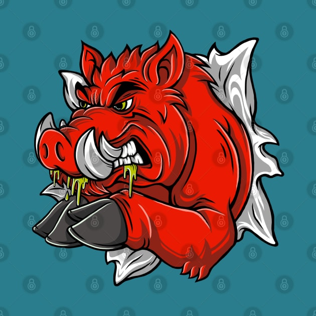 Red pig by DMD Art Studio