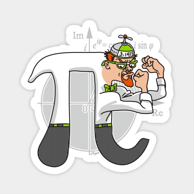 Fighting Pirish Pi Day Symbol Magnet by Mudge