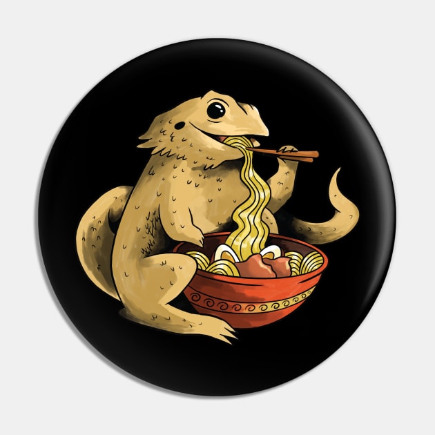 Bearded Dragon Eating Ramen Noodles Pin by Visual Vibes