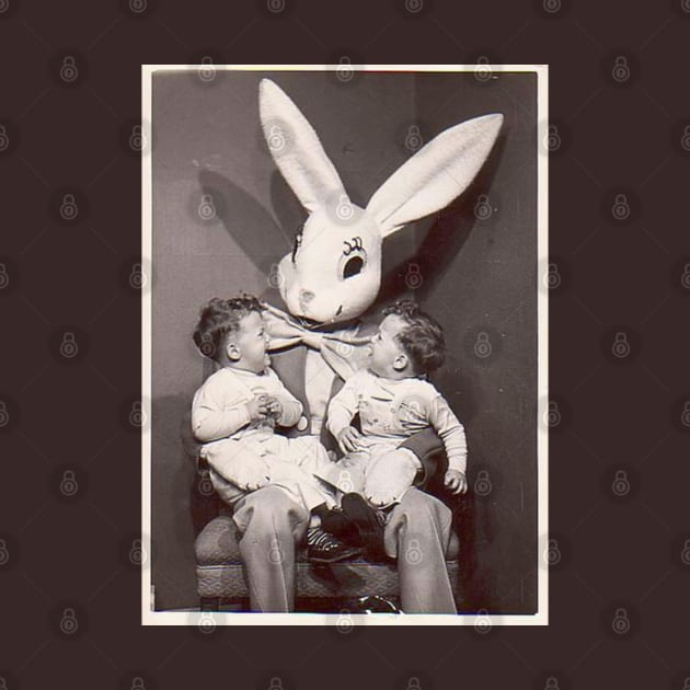 Evil Easter Bunny with twins by Tainted