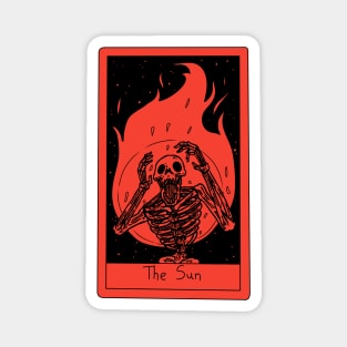 skeleton on fire Magnet