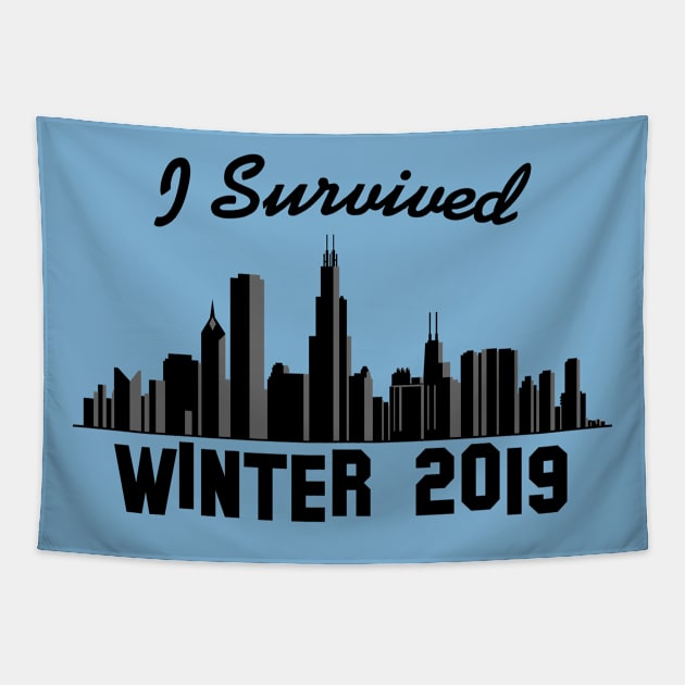 Chicago - Winter 2019 Tapestry by DigitalCleo