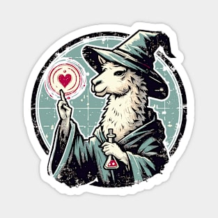 llama wizard of love Magnet