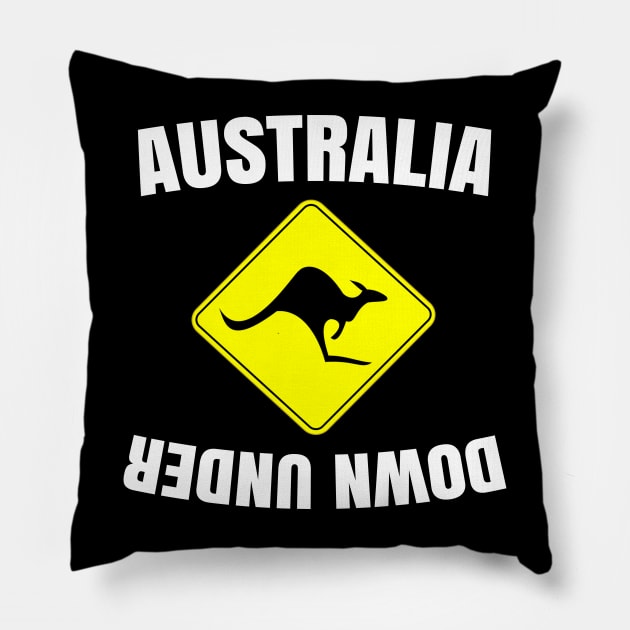 Australia Down Under Kangaroo Australian Souvenir Pillow by Partees