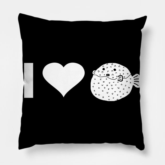 I love puffer fish girls lovers women Pillow by FindYourFavouriteDesign