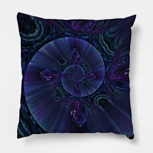 Purple Ombre Sci Fi Abstract Swirl Pillow