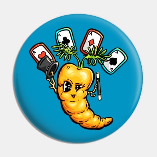 The Carrot Magician Lucky Aces Cartoon Pin