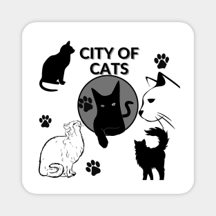 city of cats Magnet