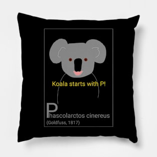 Koala starts with P! Pillow