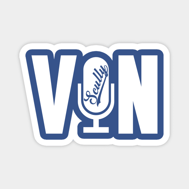 Vin Scully Microphone - Vin Microphone Magnet by LMW Art