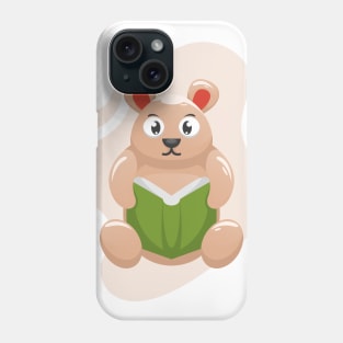 Bear Reading Book Phone Case