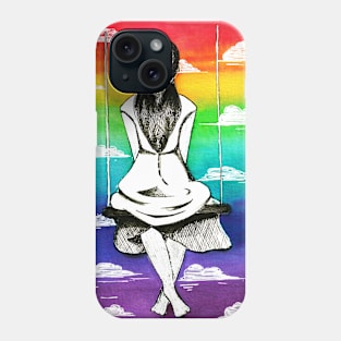 Watercolor - a rainbow future Phone Case