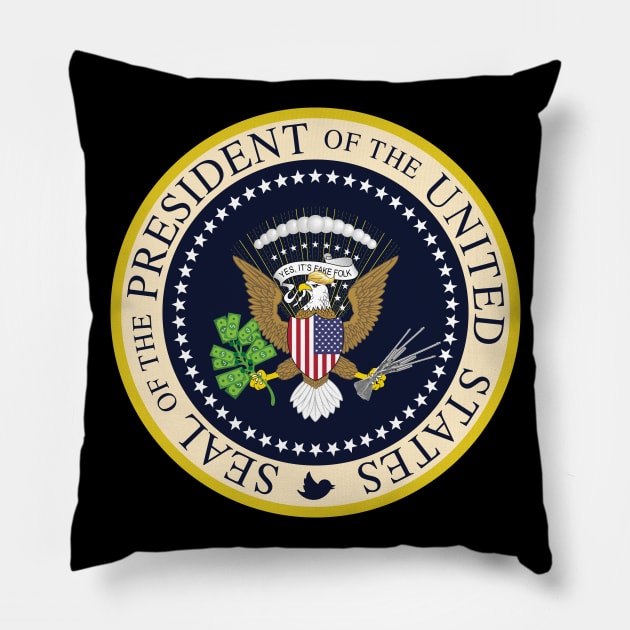 Fake Presidential Seal t shirt - President Anti Trump 2020 Pillow by Vane22april