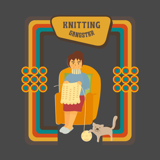 Retro knitting ganster by happygreen