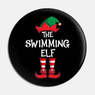 Swimming Elf Matching Family Christmas Swimmer Pin