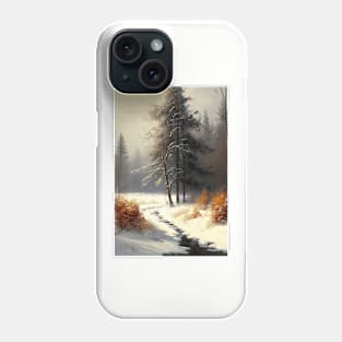 Winter ways: A Minimalistic Abstract landscape art Phone Case