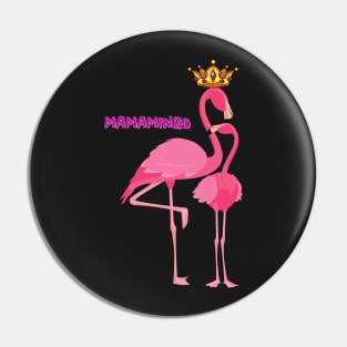 Mama Flamingo Pin