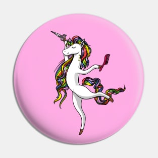 Unicorn Hairdresser Hairstylist Pin