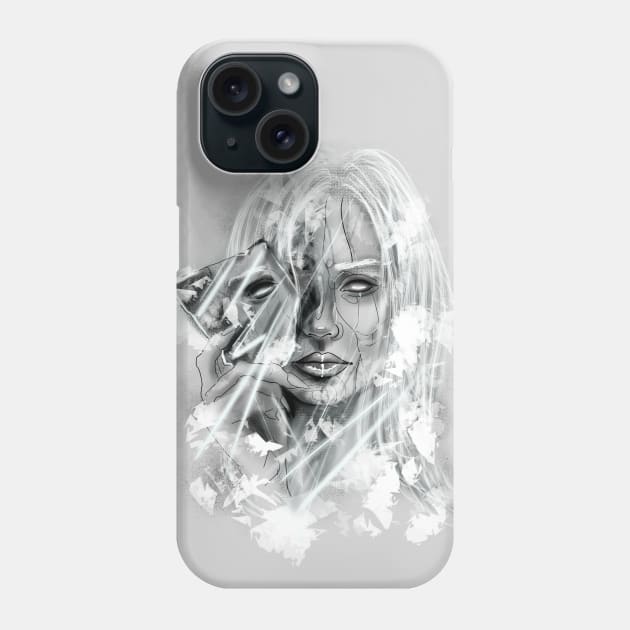 Inktober day 4: freeze Phone Case by Blacklinesw9