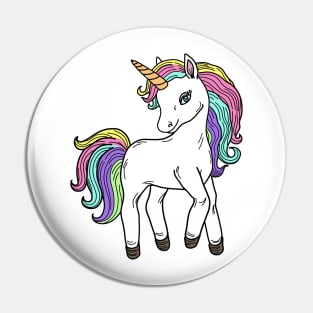 Unicorn Cartoon Drawing Pin