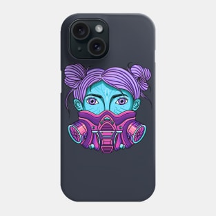 Tech Gas mask Quarantine Girl Phone Case