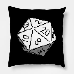 D20 Roleplaying Icosahedron Pixel-Art Style Pillow