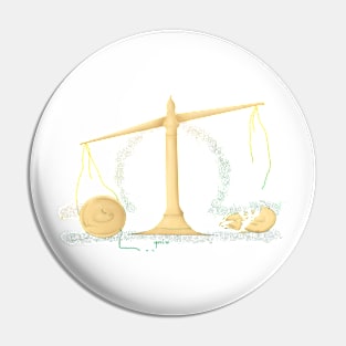 Libra Scales - Colour Outline Pin